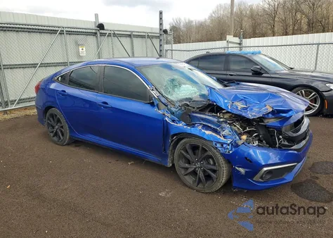 2020 Honda Civic Sport z USA, uszkodzony, nr VIN 19XFC2F8XLE020679